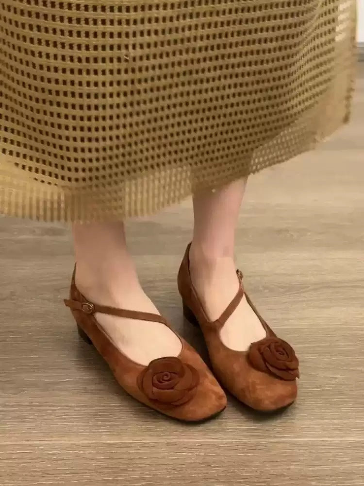 Ballerines élégantes pour femmes avec accent floral et semelle confortable R&B