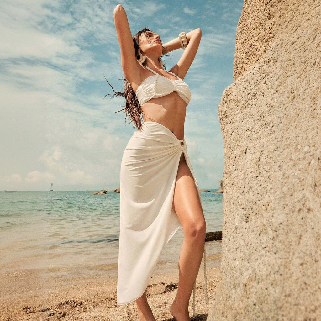Bikini élégant pour femmes avec jupe portefeuille R&B