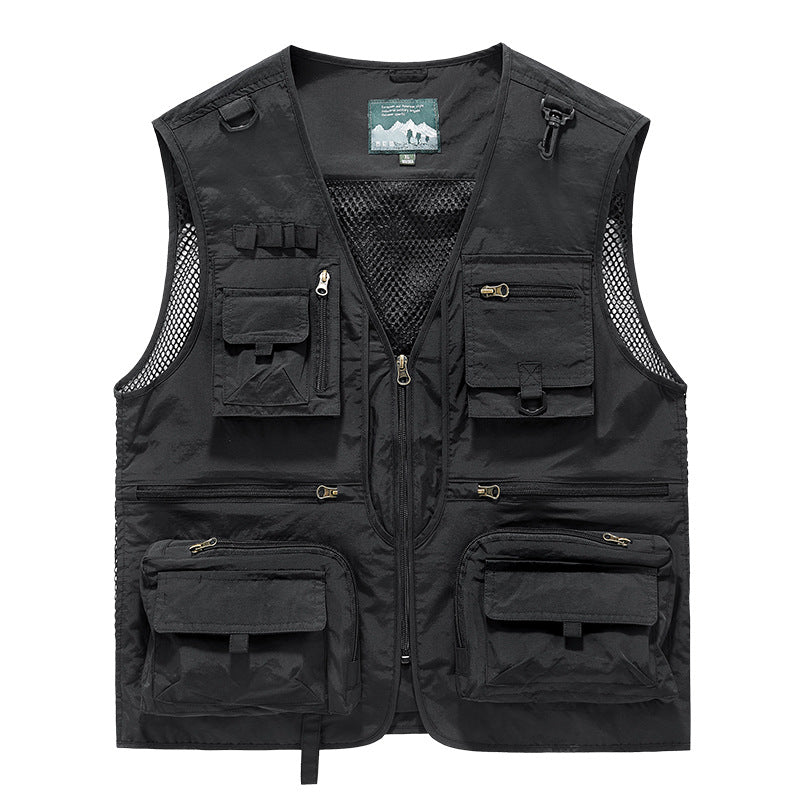 Gilet de pêche multifonctionnel pour hommes avec de nombreuses poches et inserts en mesh Echo Archiv