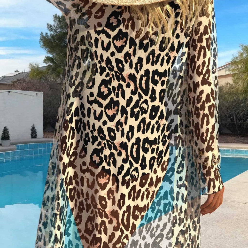 Ensemble de maillot de bain pour femmes avec motif floral et couverture de plage estivale R&B