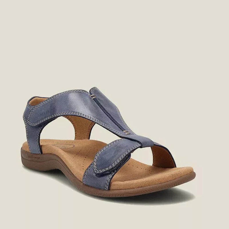 Sandales à brides confortables pour femmes avec semelle anatomique et boucle élastique R&B