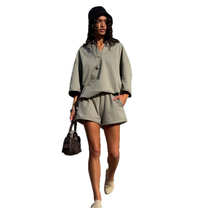 Robe polo ample pour femmes avec shorts lounge courts en jersey Echo Archive