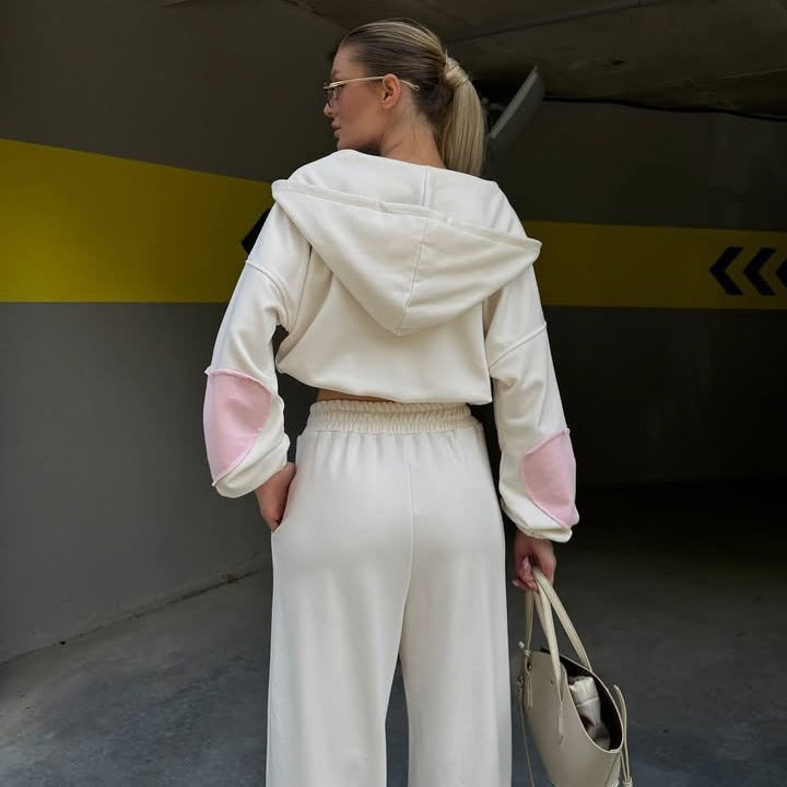 Pantalon de jogging pour femmes à taille haute et large avec pli marqué et taille élastique Echo Archiv