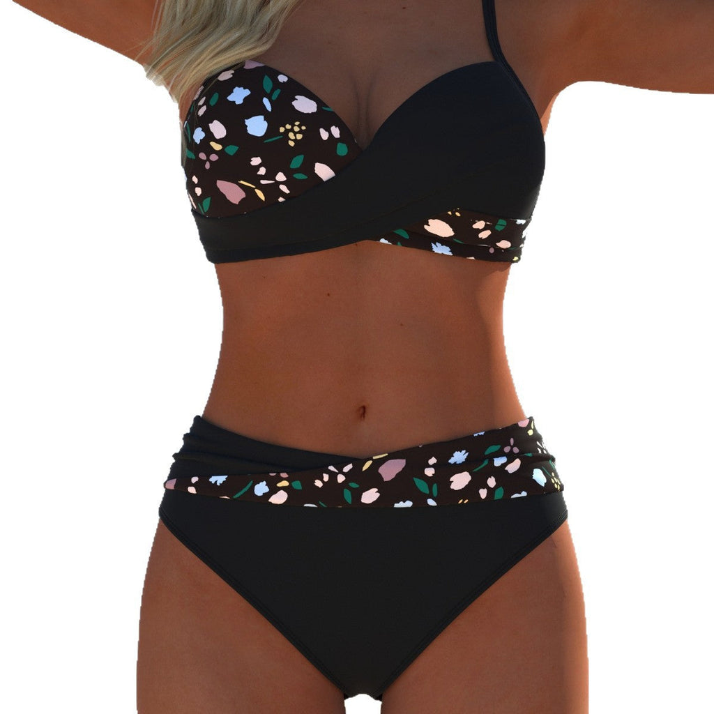 Ensemble de bikini pour femmes avec haut balconnet élégant et taille haute R&B