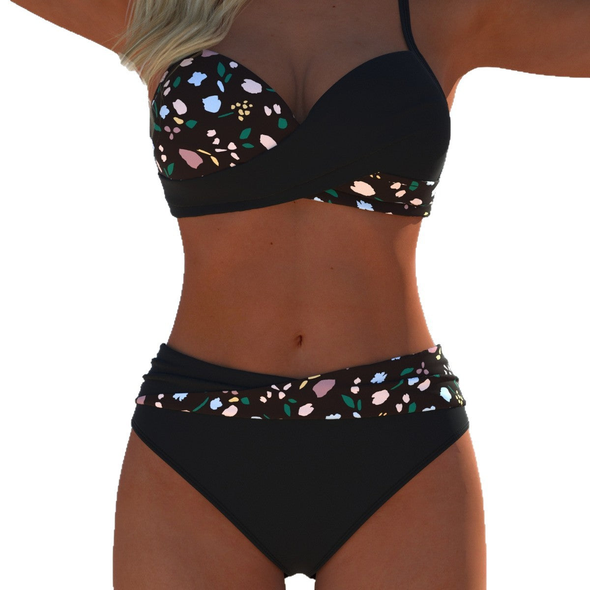 Ensemble de bikini pour femmes avec haut balconnet élégant et taille haute R&B
