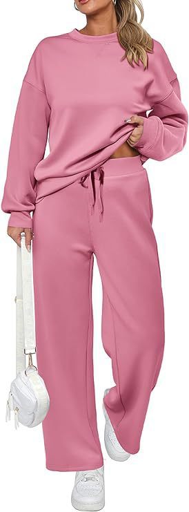 Ensemble de lounge pour femmes en French-Terry à deux pièces avec pull à col rond oversize et jogger taille haute Echo Archiv