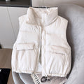 Gilet matelassé court en microfibre isolante pour femmes avec col montant, poches à rabat et cordon de serrage ajustable Echo Archiv