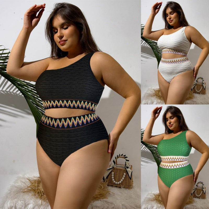 Bikini asymétrique pour femmes avec motif géométrique et coupe haute Echo Archiv