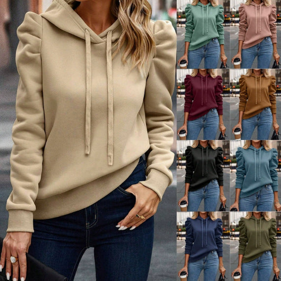Sweat à capuche pour femmes avec cordon de serrage