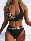 Maillot de bain femme taille haute avec haut à nouer tendance et ceinture élastique R&B