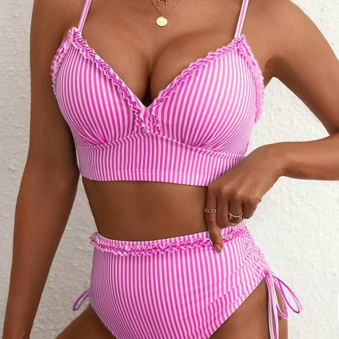 Maillot de bain femme à taille haute avec volants Echo Archiv