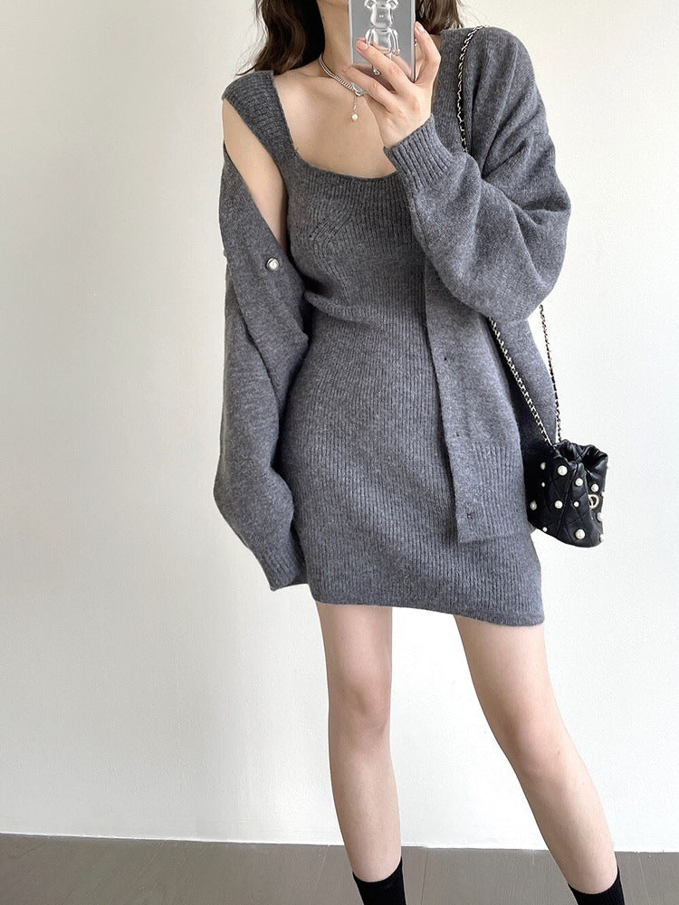 Robe en tricot pour femmes avec cardigan ouvert Echo Archiv