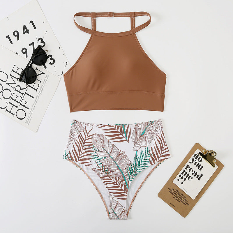 Ensemble de bikini taille haute pour femmes avec crop-top stylé Echo Archiv