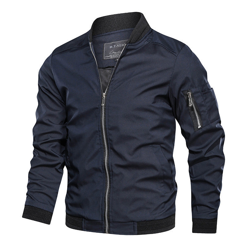 Veste bomber légère pour hommes avec fermeture éclair et poche sur le bras Echo Archiv