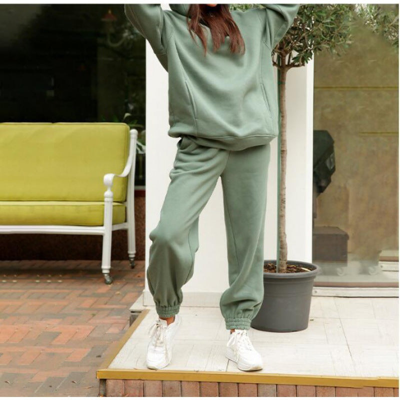 Ensemble Sweat à Capuche Oversize et Pantalon de Jogging pour Femmes avec Intérieur en Fleece et Poignets Élastiques Echo Archive