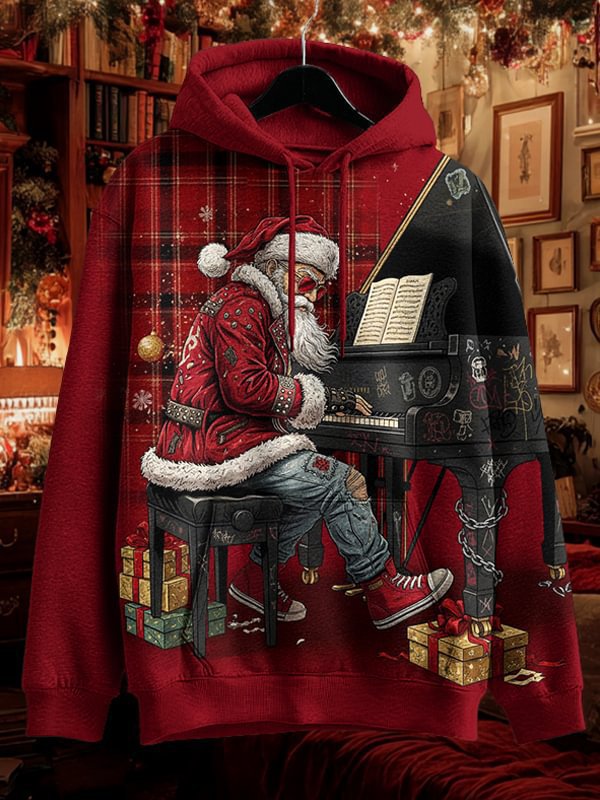 Pull à capuche créatif pour femmes avec motif squelette et Noël Echoarchiv