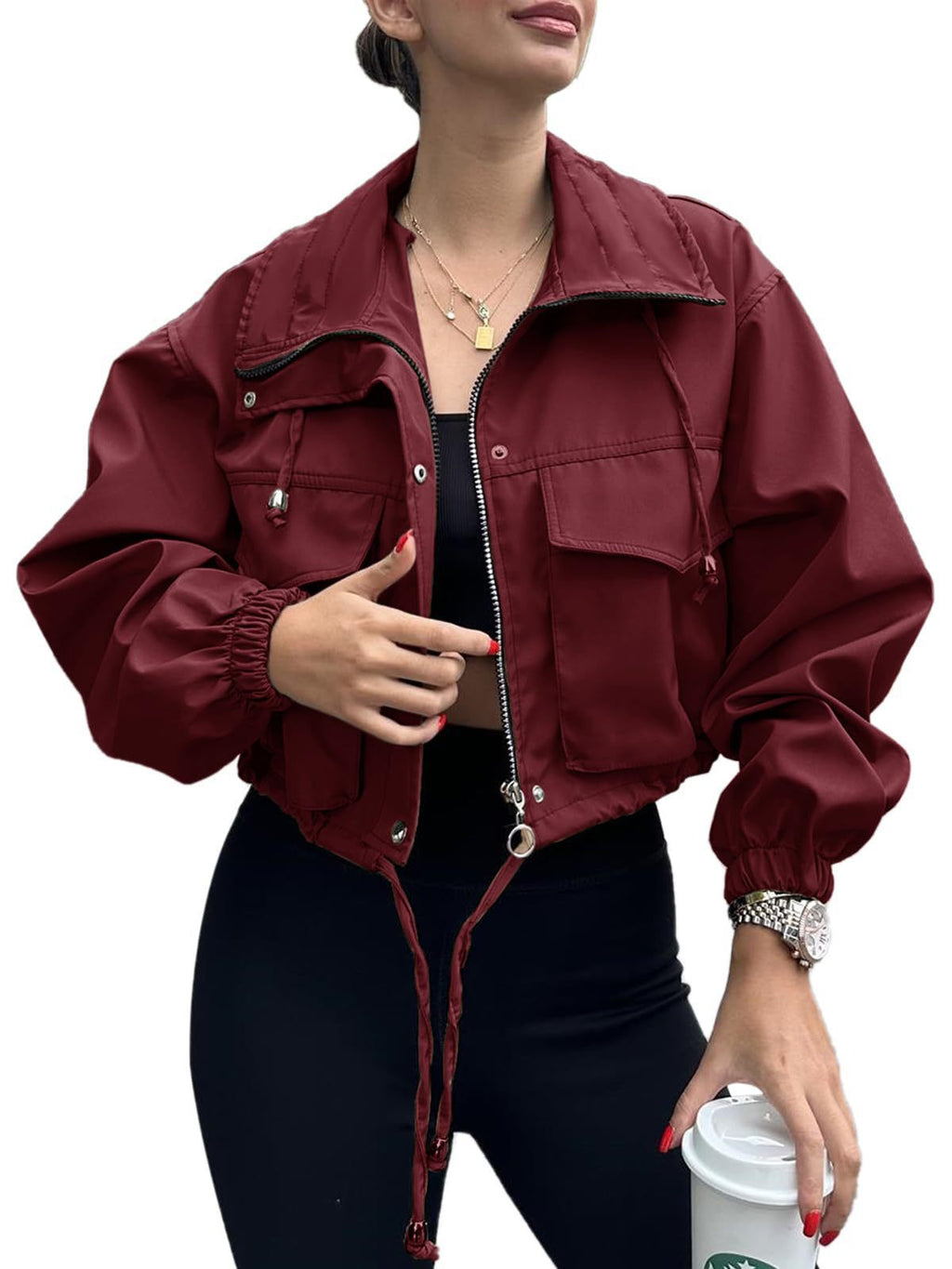 Veste courte féminine élégante et sportive