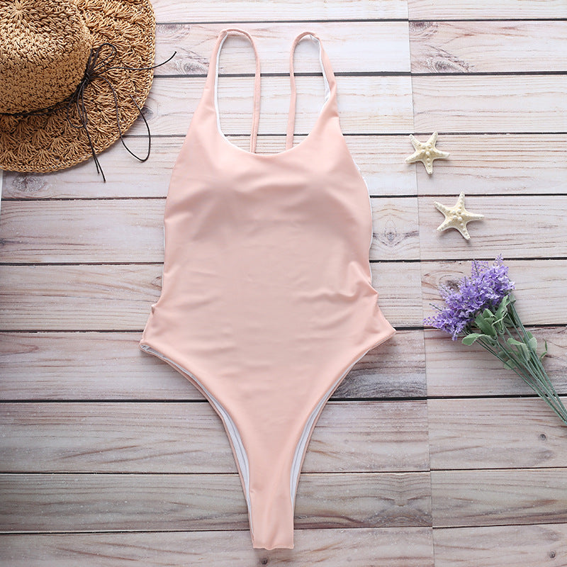 Maillot de bain une pièce femme R&B à haute taille