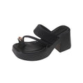 Sandales à brides pour femmes avec talon bloc R&B
