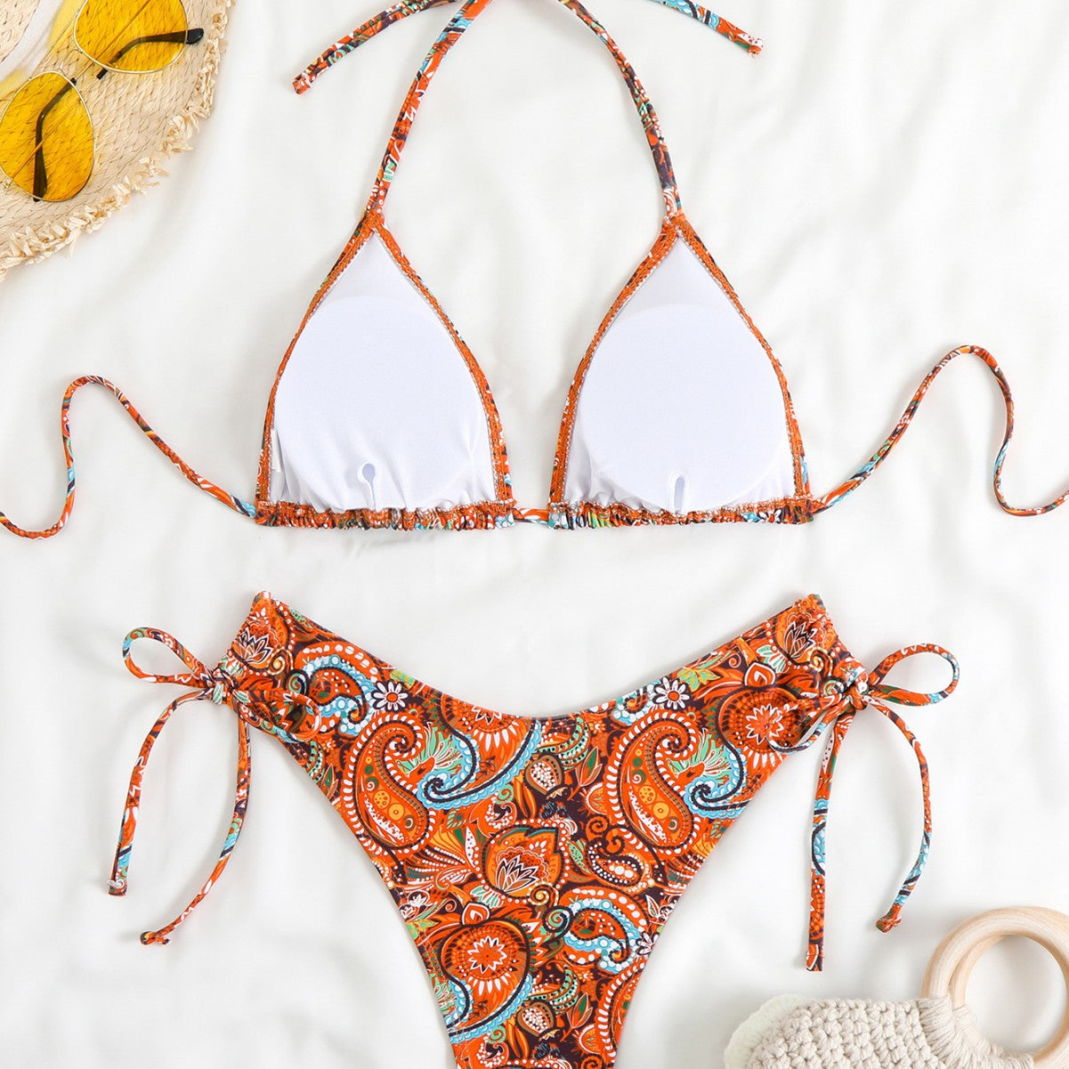 Bikini triangle pour femmes avec motif paisley décoratif Echo Archiv
