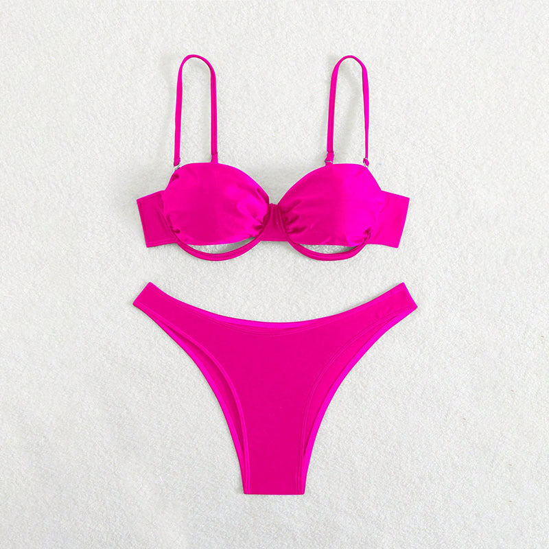 Bikini push-up pour femmes avec bretelles réglables et design à la mode R&B