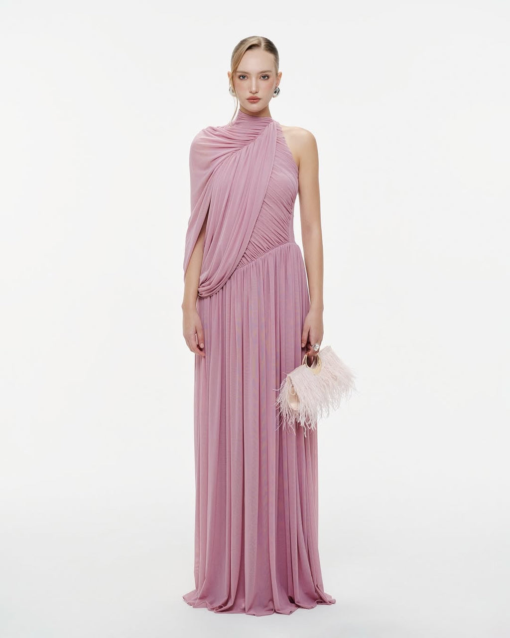 Robe portefeuille élégante pour femmes avec design asymétrique et drapé fluide Heidi-Mode