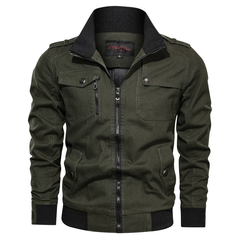 Veste bomber de terrain robuste pour hommes avec fermeture éclair, épaulettes et plusieurs poches fonctionnelles Echo Archiv
