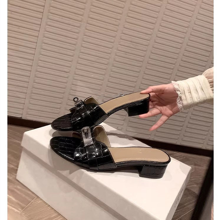 Mules Élégantes pour Femmes avec Boucle à la Mode R&B
