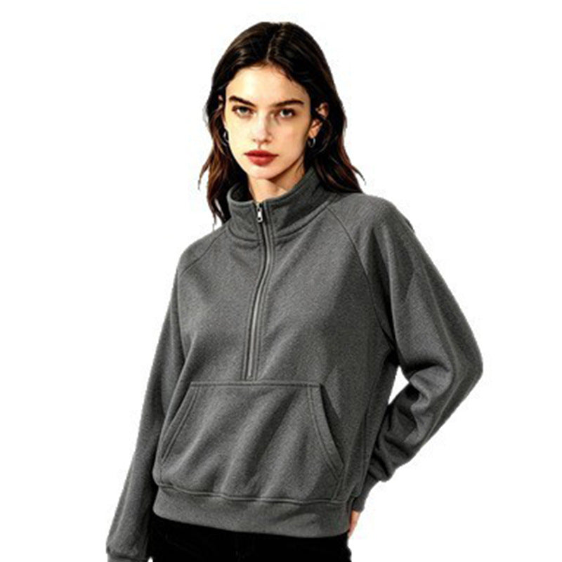 Sweat à capuche sportif pour femmes avec col montant Echoarchiv