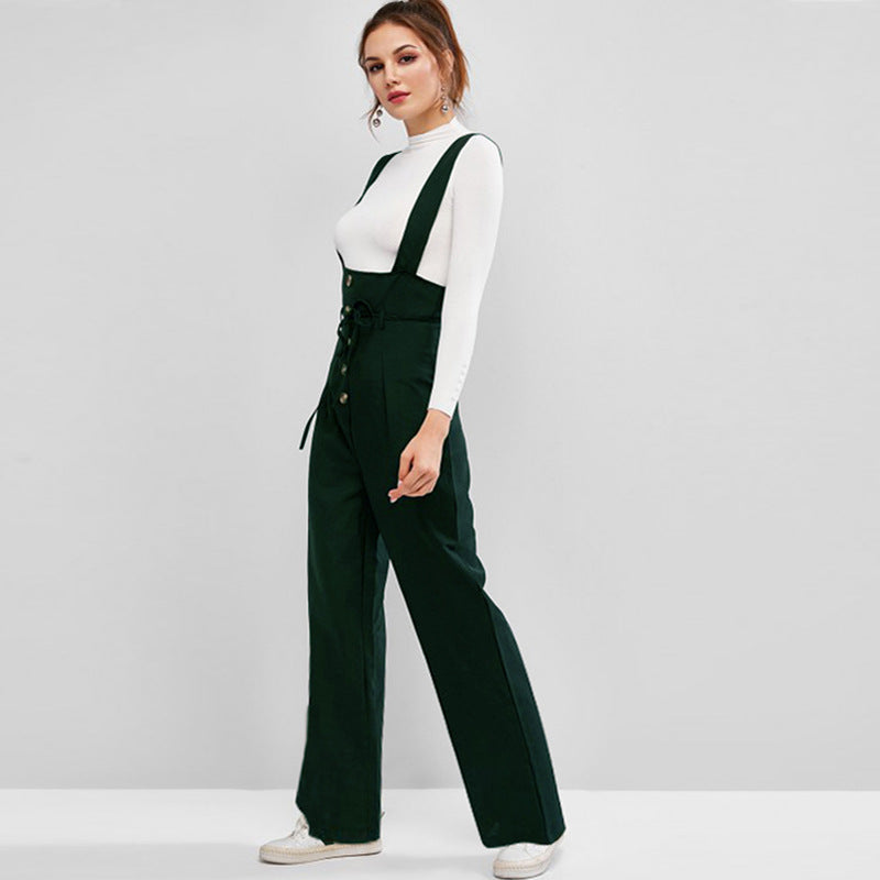 Combinaison Femme de Haute Qualité avec Bretelles Opacifiées et Détail de Bouton R&B