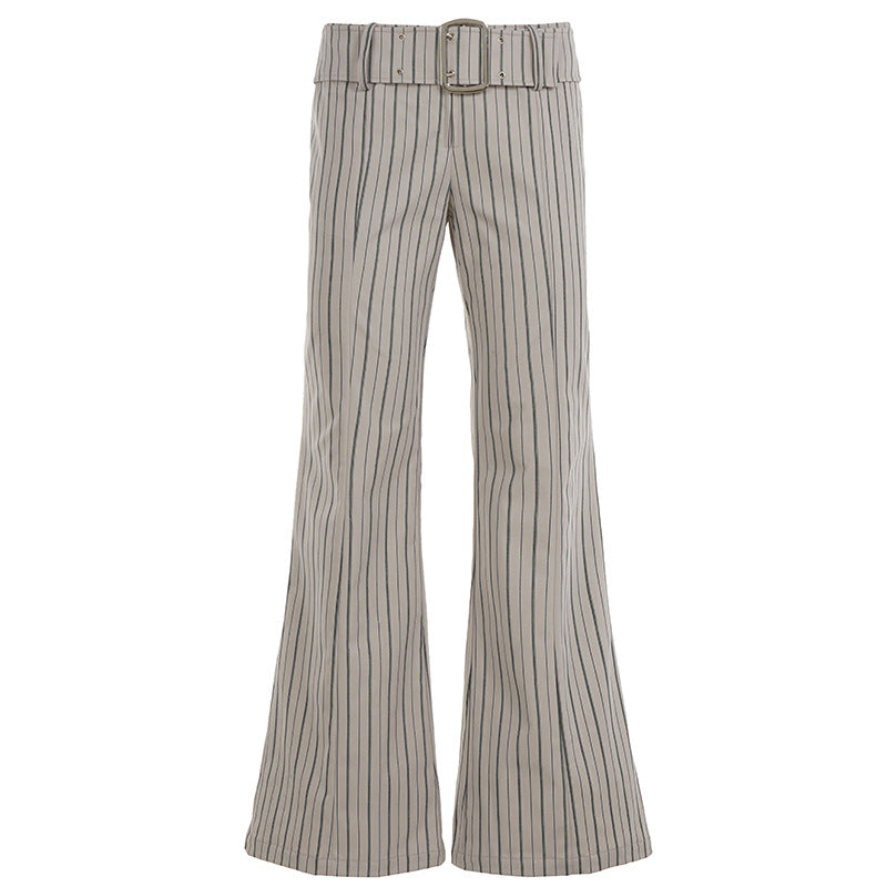 Pantalon Palazzo à rayures pour dames, taille haute, pli marqué et jambe large Echo Archiv