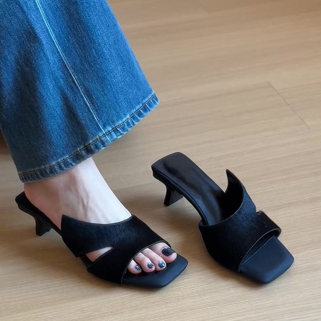 Mules Élégantes pour Femmes avec Design Zebra à la Mode R&B