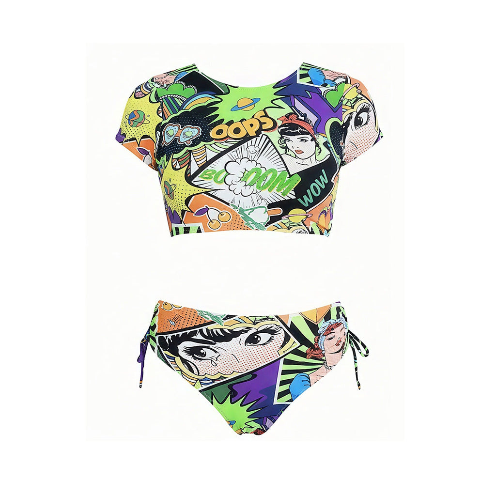Bikini Crop-Top Femme avec design floral R&B