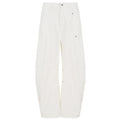 Pantalon en toile large taille haute pour femmes au style carpenter avec taille haute et poches plaquées Echo Archiv