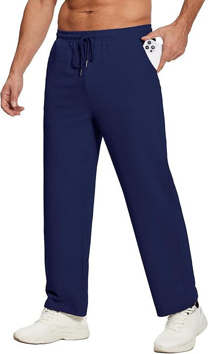 Pantalon de lounge pour homme à coupe décontractée en jersey doux avec cordon de serrage, taille élastique et jambe droite Echo Archiv