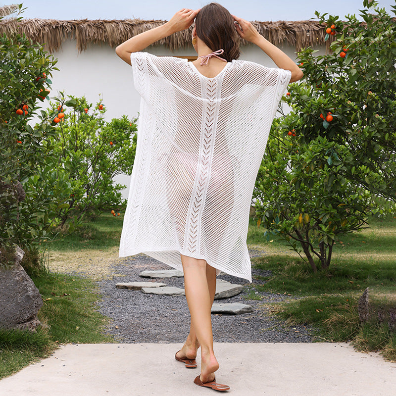Robe de plage en crochet transparente et élégante pour femmes R&B