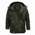 Parka de champ pour hommes, doublé en Teddy, en toile, avec capuche et poches multifonctionnelles Echo Archiv
