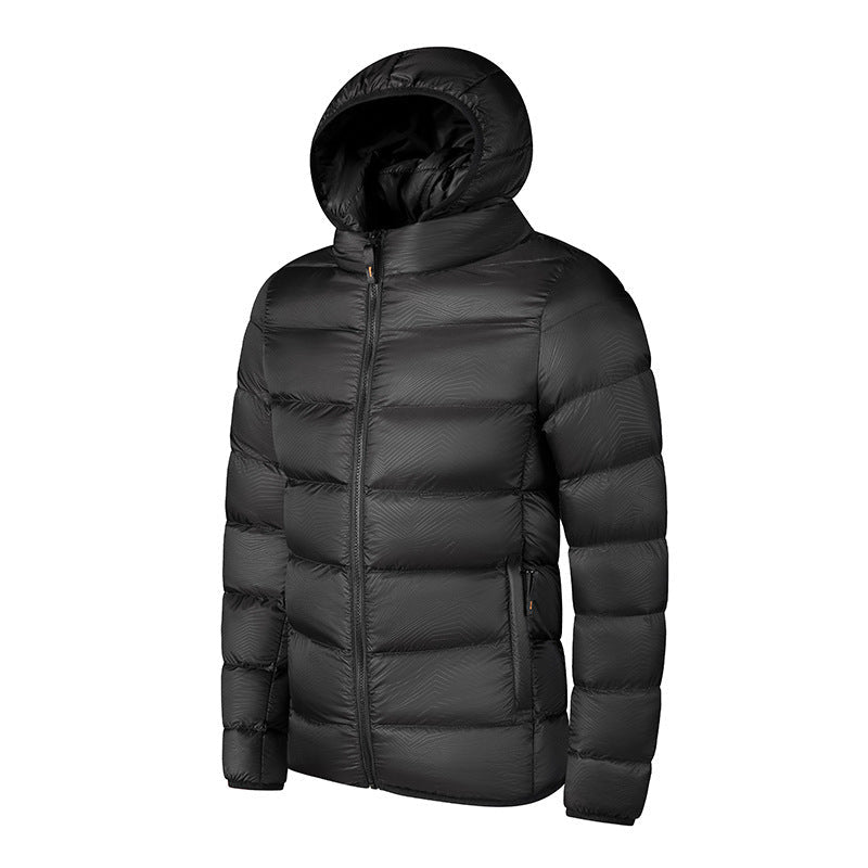 Veste matelassée imperméable pour hommes avec capuche