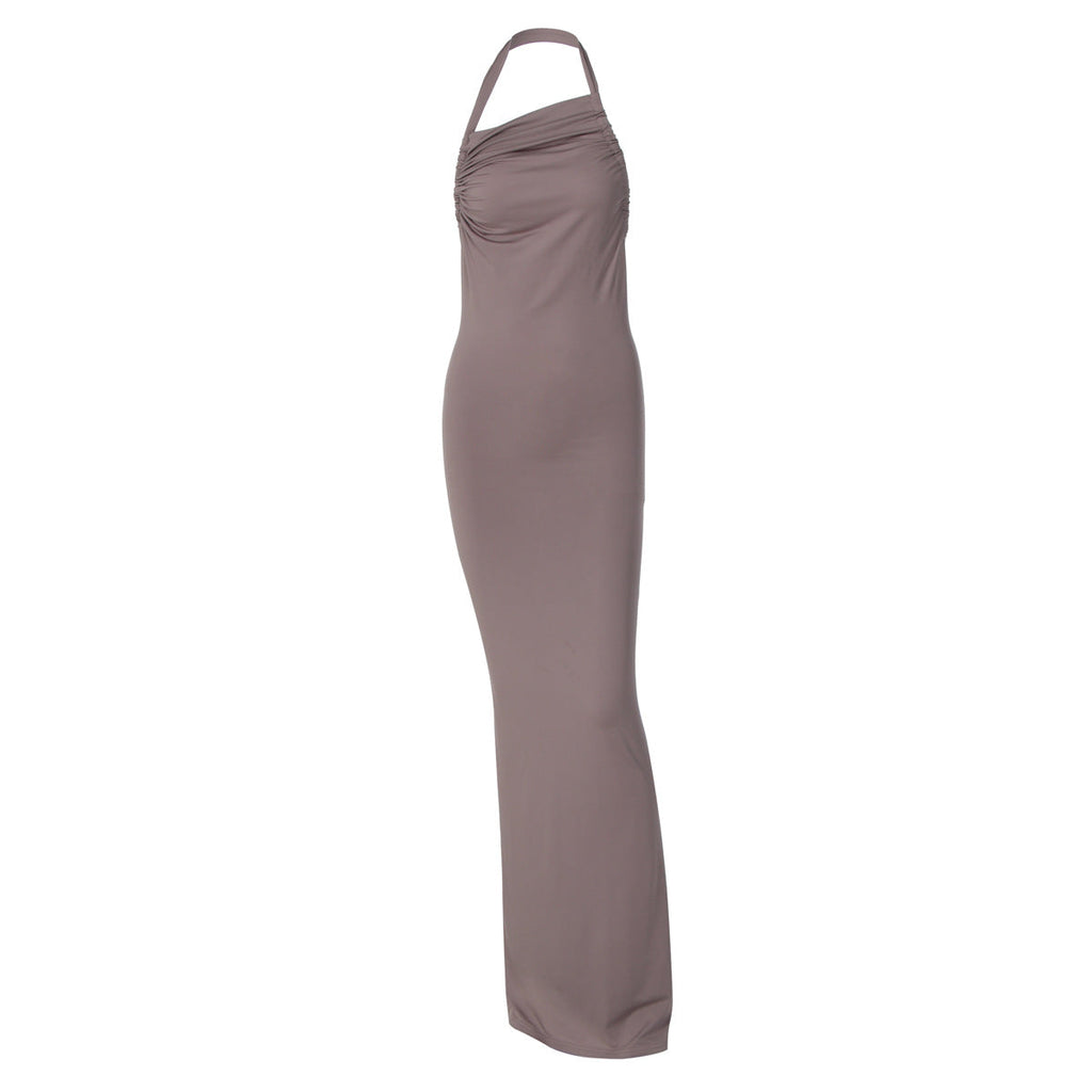 Robe maxi sans bretelles pour femmes avec drapé élégant Heidi-Mode