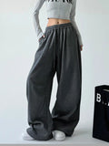 Pantalon lounge taille haute pour femmes, coupe ample, avec taille élastique, cordon de serrage et poches latérales Echo Archiv