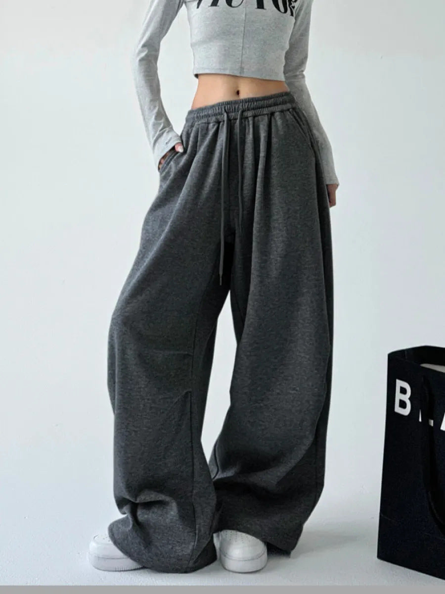 Pantalon lounge taille haute pour femmes, coupe ample, avec taille élastique, cordon de serrage et poches latérales Echo Archiv