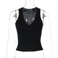 Top V-Neck ajusté pour femmes en matière élastique Heidi-Mode