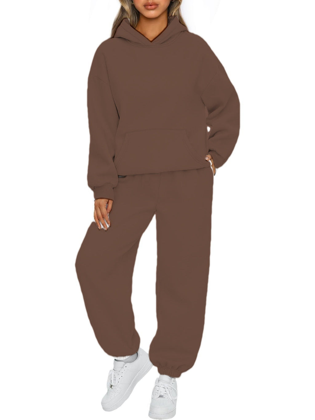 Ensemble Hoodie Oversized et Pantalon de Jogging pour Femmes en Mélange de Coton Doux Echo Archiv