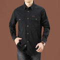 Chemise de travail urbaine pour hommes en twill de coton lavé avec poches poitrine doubles et coutures contrastées Echo Archiv