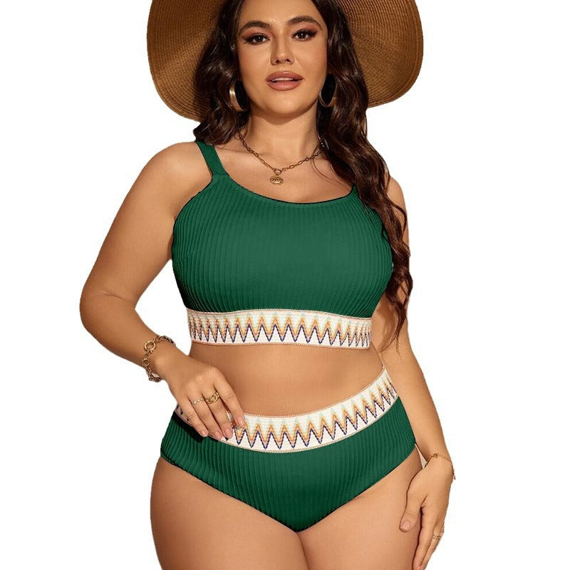 Bikini taille haute pour femmes avec ceinture rayée Echo Archiv