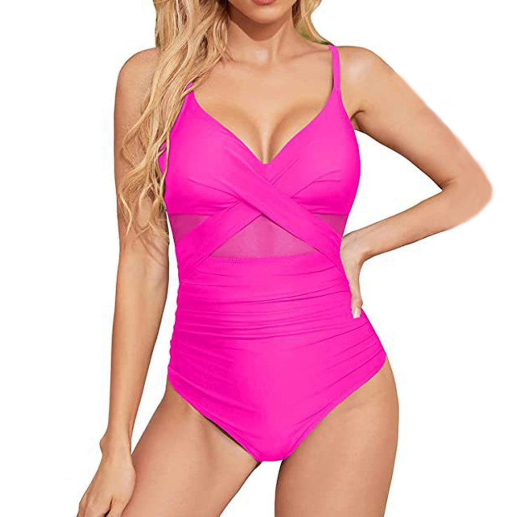 Maillot de bain une pièce haut de gamme pour femmes avec des détails tendance en cut-out R&B
