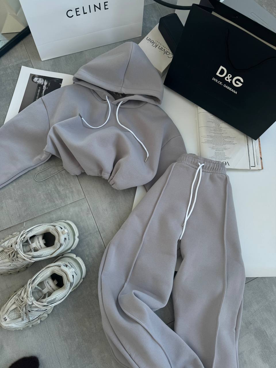 Ensemble Sweat à Capuche Oversize et Pantalon de Jogging pour Femmes avec Doublure Douce, Cordon Réglable et Taille Haute Echo Archiv