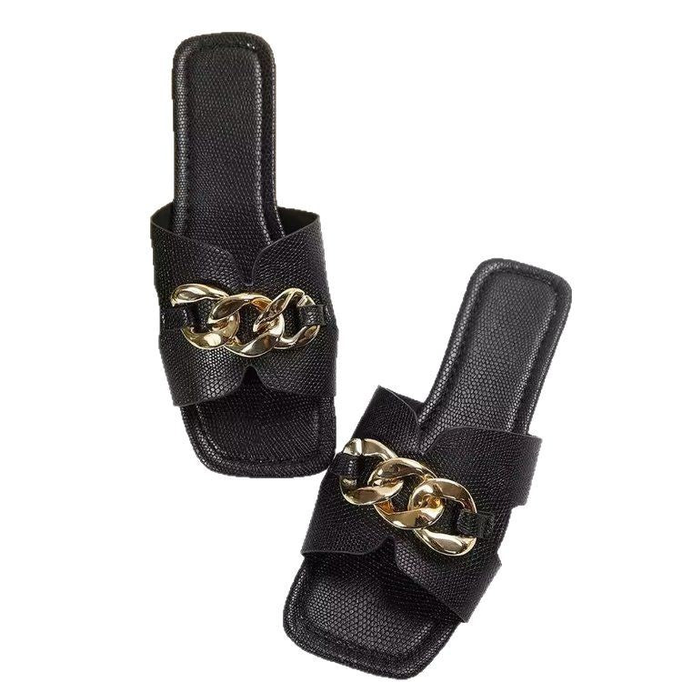 Mules pour femmes avec détail en chaîne R&B