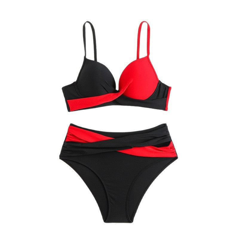 Bikini taille haute pour femmes avec un design innovant R&B