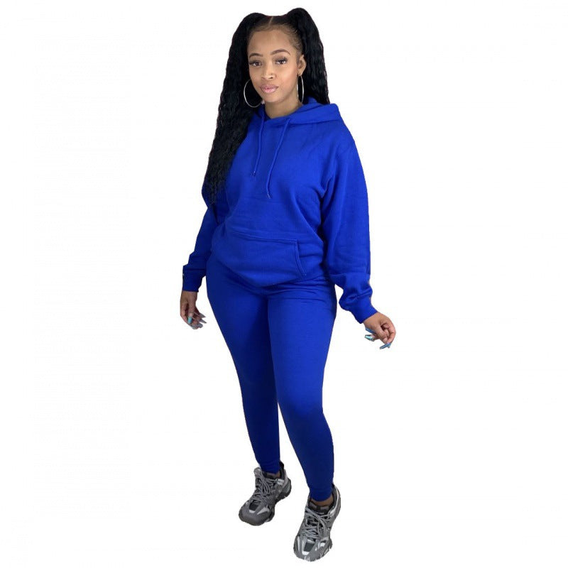 Ensemble de loisirs pour femmes en deux parties avec un sweat à capuche oversize et des leggings taille haute, coupe slim Echo Archive